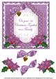 Purple Poinsettia 1st Christmas Fancy 7in Decoupage Topper