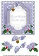 Blue Poinsettia Wonderful Time Fancy 7in Decoupage Topper