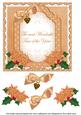 Borange Poinsettia Wonderful Time Fancy 7in Decoupage Topper