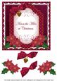 Hot Pink Poinsettia Across Miles Fancy 7in Decoupage Topper