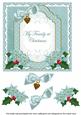 Dteal Poinsettia My Family Fancy 7in Decoupage Topper