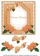 Borange Poinsettia Christmas Greetings 7in Decoupage Topper