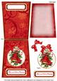 Red Bells Mum & Dad 5.5inch Bauble Decoupage Card