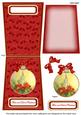 Single Candle Mum & Dad 5.5inch Bauble Decoupage Card