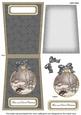 Winter Walk Mum & Dad 5.5inch Bauble Decoupage Card