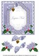 Blue Poinsettia Joyeux Noel Fancy 7in Decoupage Topper