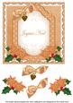 Borange Poinsettia Joyeux Noel Fancy 7in Decoupage Topper