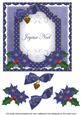 Dblue Poinsettia Joyeux Noel Fancy 7in Decoupage Topper