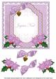 Lilac Poinsettia Joyeux Noel Fancy 7in Decoupage Topper