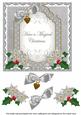 Silver Poinsettia Magic of Christmas Fancy 7in Topper
