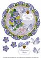 Blue Fmk Anniversary Wishes 8in Doily Decoupage Topper