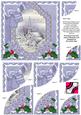 Blue Church Christmas 6in Duo Corner Stacker Card Front