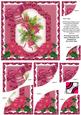 Cerise Bells Christmas 6in Duo Corner Stacker Card Front