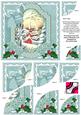 Teal Church Christmas 6in Duo Corner Stacker Card Front
