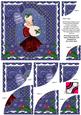 Winter Lady Christmas 6in Duo Corner Stacker Card Front