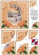 Winter Sunset Christmas 6in Duo Corner Stacker Card Front