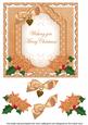 Borange Poinsettia Merry Christmas Fancy 7in Topper