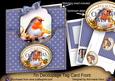 Blue Robin Christmas Wishes 7in Tag Card Front Mini Kit