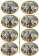 Rooftops Christmas Oval Fancy Tag Sentiments