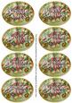 Candle Duo Christmas Oval Fancy Tag Sentiments