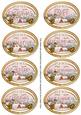 Pink Village Christmas Oval Fancy Tag Sentiments
