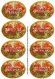 Single Candle Christmas Oval Fancy Tag Sentiments