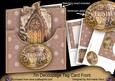 Church Window Christmas Wishes 7in Tag Card Front Mini Kit