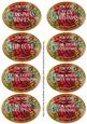 Christmas Roses Christmas Oval Fancy Tag Sentiments