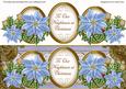 Pale Blue Poinsettia Neighbours Large Dl Decoupage Topper