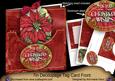 Red Poinssettia Christmas Wishes 7in Tag Card Front Mini Kit