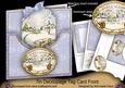 Snowscene Blue Christmas Wishes 7in Tag Card Front Mini Kit