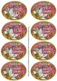 Cerise Candles Christmas Oval Fancy Tag Sentiments