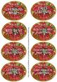 Red Poinsettia Christmas Oval Fancy Tag Sentiments
