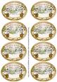 Snowscene Blue Christmas Oval Fancy Tag Sentiments