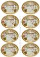 Winter Garden Christmas Oval Fancy Tag Sentiments
