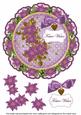 Purple Poinsettia Festive 8in Doily Decoupage Topper