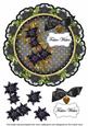 Black Poinsettia Festive 8in Doily Decoupage Topper