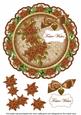 Vtea Poinsettia Festive 8in Doily Decoupage Topper