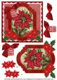 Red Poinsettia Happy Christmas 6in Christmas Step by Step