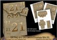 Gold 21 Birthday Gift Bag Mini Kit with Gift Card & Envelope