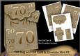 Gold 70 Birthday Gift Bag Mini Kit with Gift Card & Envelope