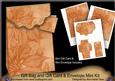 B Orange Poinsettia Gift Bag Mini Kit & Gift Card & Envelope