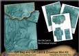 D Teal Poinsettia Gift Bag Mini Kit & Gift Card & Envelope