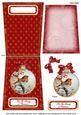 Red Robin Family Christmas 5.5inch Bauble Decoupage Card