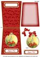 Single Candle Joyeux Noel 5.5inch Bauble Decoupage Card
