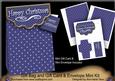 D Blue Happy Christmas Giftbag Mini Kit & Gift Card Envelope