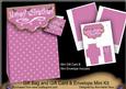 Cerise Happy Christmas Giftbag Mini Kit & Gift Card Envelope