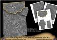 Silver Floral Lace Gift Bag Mini Kit & Gift Card & Envelope