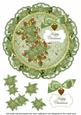 Olive Poin Happy Christmas 8in Doily Decoupage Topper