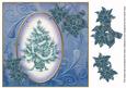 Blue Tree 8in Swirl Decoupage Topper